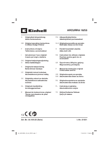 Manual de uso Einhell ARCURRA 18/55 Tijeras cortasetos