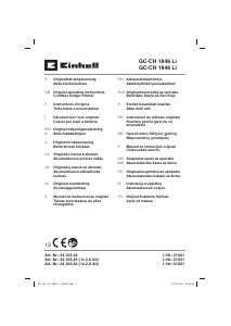 Kullanım kılavuzu Einhell GC-CH 1846 Li Çalı makası