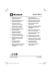 Instrukcja Einhell GE-CH 18/60 Li Nożyce do żywopłotu