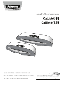 Manual de uso Fellowes Callisto 125 Plastificadora