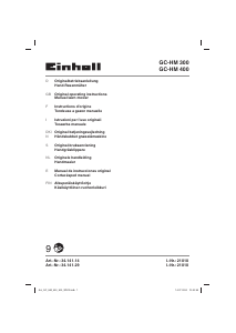 Manuale Einhell GC-HM 300 Rasaerba