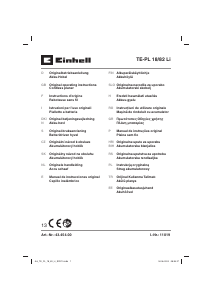 Manual Einhell TE-PL 18/82 Li Plaina