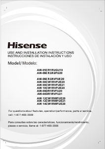 Manual de uso Hisense AW-12CW1RWFUE21 Aire acondicionado