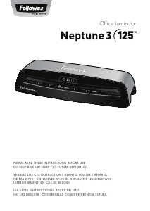 Manual de uso Fellowes Neptune 3 125 Plastificadora
