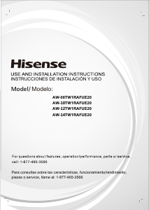 Manual Hisense AW-10TW1RAFUE20 Air Conditioner