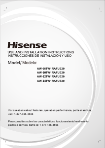 Manual de uso Hisense AW-08TW1RAFUE20 Aire acondicionado