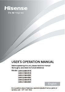 Manual de uso Hisense LMS016M6RBE Refrigerador