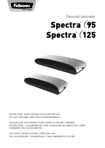 Manual de uso Fellowes Spectra 125 Plastificadora