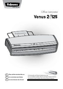 Manual de uso Fellowes Venus 2 125 Plastificadora