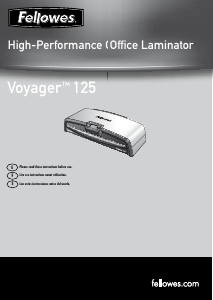 Manual de uso Fellowes Voyager 125 Plastificadora