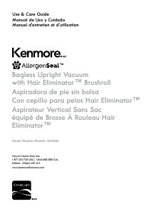 Manual de uso Kenmore DU2055 Aspirador