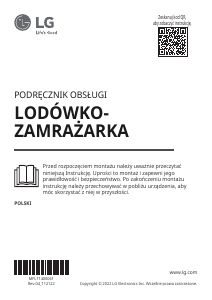 Instrukcja LG GBB72BM9DQ Lodówko-zamrażarka