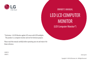 Manual LG 35WN75CN-B LED Monitor