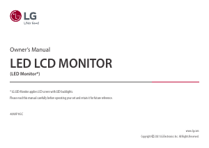 Handleiding LG 40WP95C-W LED monitor