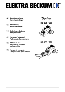 Manual de uso Elektra Beckum HD 135/500 Limpiadora de alta presión