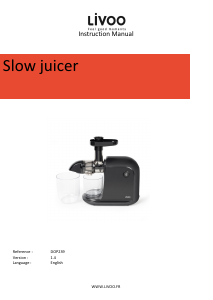 Manual Livoo DOP239 Juicer