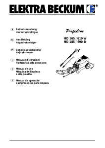 Manual de uso Elektra Beckum HD 165/610 W Limpiadora de alta presión