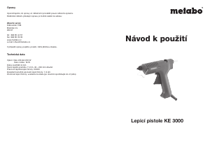 Manuál Metabo KE 3000 Lepící pistole