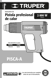 Manual de uso Truper PISCA-A Decapador por aire caliente
