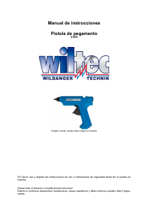 Manual de uso Wiltec 61858 Pistola para pegar