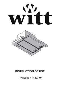 Käyttöohje Witt IN 60 B Liesituuletin