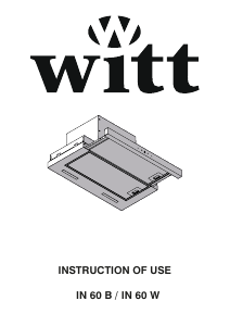 Käyttöohje Witt IN 60 W Liesituuletin
