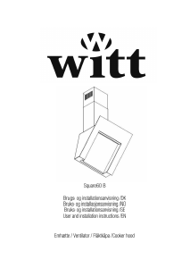 Bruksanvisning Witt Square 60 B Kjøkkenvifte