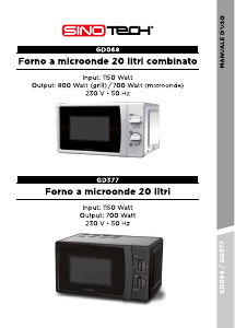 Manuale Sinotech GD377 Microonde
