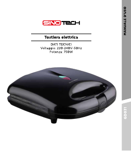 Manuale Sinotech GD031 Grill a contatto