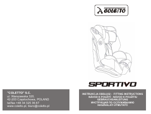 Instrukcja Coletto Sportivo Fotelik samochodowy