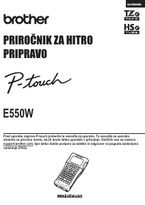 Priročnik Brother PT-E550W Tiskalnik nalepk