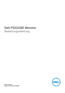 Bedienungsanleitung Dell P3222QE LCD monitor