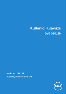 Kullanım kılavuzu Dell D2015H LCD ekran