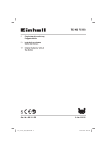 Kullanım kılavuzu Einhell TC-XG 75 Kit Taşlama Motoru