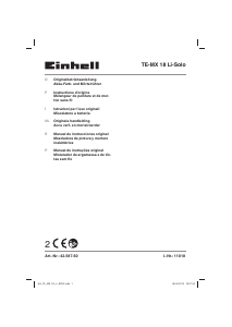 Manual de uso Einhell TE-MX 18 Li-Solo Mezclador de cemento