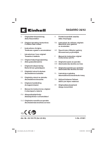 Manual de uso Einhell RASARRO 36/42 Cortacésped