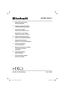 Bedienungsanleitung Einhell GE-HM 18/38 Li Rasenmäher