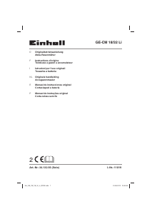 Manual de uso Einhell GE-CM 18/32 Li Cortacésped