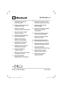 Manuale Einhell GP-CM 36/41 Li Rasaerba