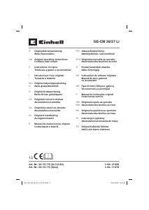 Manual Einhell GE-CM 36/37 Li Mașină de tuns iarbă