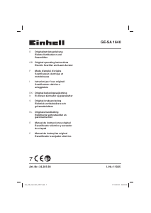 Mode d’emploi Einhell GE-SA 1640 Scarificateur