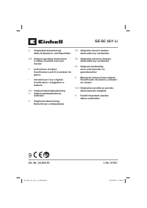Manual de uso Einhell GE-SC 35/1 Li Escarificador