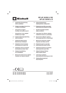 Manual Einhell GP-LB 18/200 Li E Refulator frunze