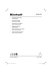 Manual de uso Einhell TC-TS 210 Sierra de mesa