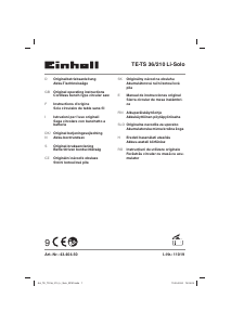 Mode d’emploi Einhell TE-TS 36/210 Li-Solo Banc de scie