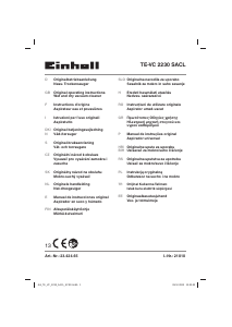 Mode d’emploi Einhell TE-VC 2230 SACL Aspirateur
