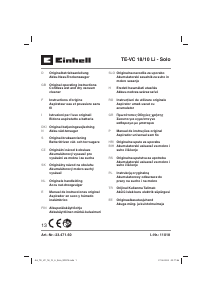 Manual de uso Einhell TE-VC 18/10 Li-Solo Aspirador