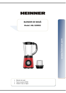 Handleiding Heinner HBL-500RRD Blender