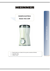 Наръчник Heinner HCG-150P Мелничка за кафе