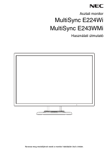 Használati útmutató NEC MultiSync E243WMi LCD-monitor